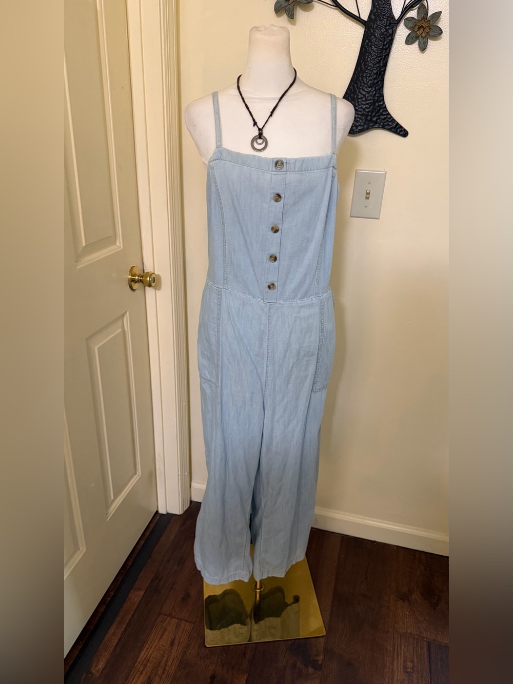 Light Blue Button-Front  Jumpsuit by Old navy - Picture 6 of 12